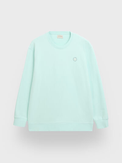 SUDADERA BASIC SPRING VERDE AGUA