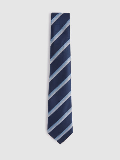 CORBATA JACQUARD MF AZUL MARINO