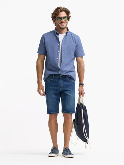 BERMUDA DENIM 5PKT AZUL MARINO
