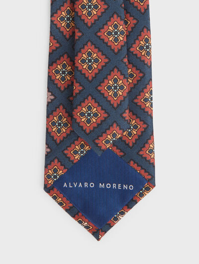 CORBATA PRINTED AZUL MARINO