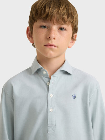 POLERA OXFORD KIDS AZUL
