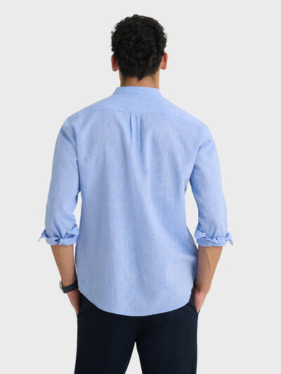 CAMISA LINO MAO AZUL