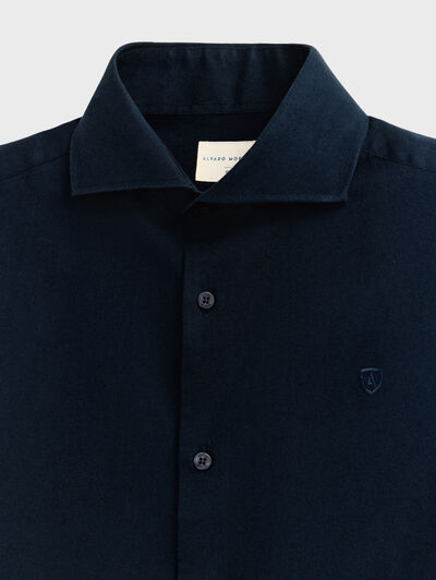 CAMISA TWILL PEACH AZUL MARINO