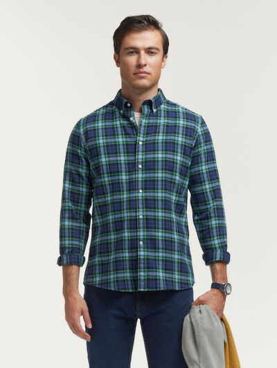 CAMISA FLANNEL TARTAN VERDE