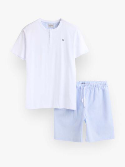 PIJAMA RAYAS BLANCO