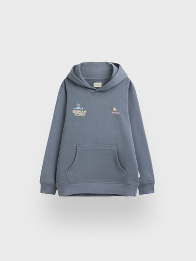 SUDADERA POPCORN KIDS AZUL MARINO