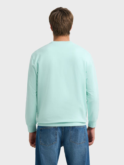 SUDADERA BASIC SPRING VERDE AGUA