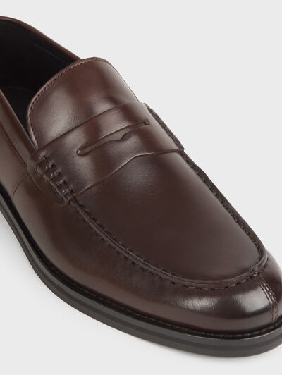 MOCASIN PIEL ANTIFAZ MARR&Oacute;N