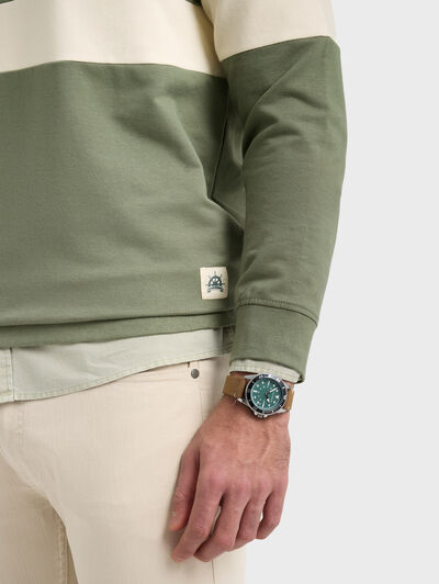 SUDADERA STRIPES VERDE