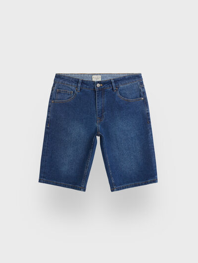BERMUDA DENIM 5P AZUL MARINO