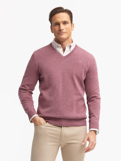 JERSEY V-NECK MORADO