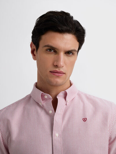 CAMISA OXFORD STRIPES ROJO
