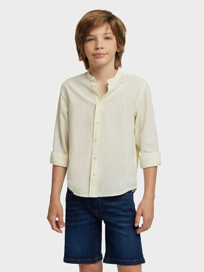 CAMISA LINO MAO KIDS AMARILLO