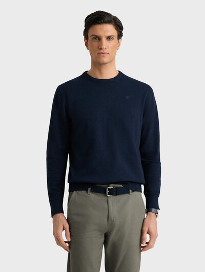 JERSEY ROUND NECK TRENDY AZUL MARINO