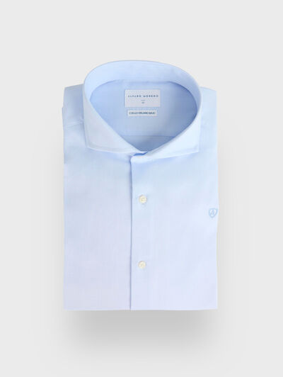 CAMISA VESTIR PANAMA CELESTE