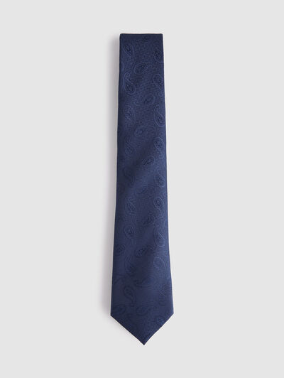 CORBATA JACQUARD MF AZUL MARINO