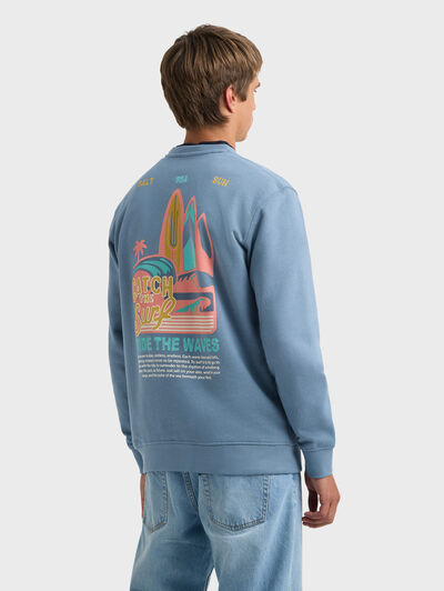 SUDADERA SURF AZUL