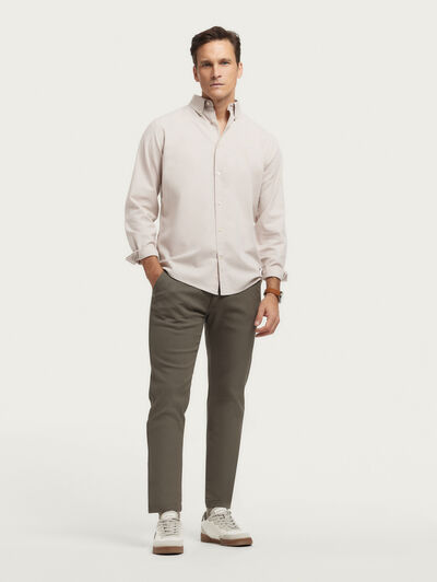 CAMISA FLANNEL ESPIGA BEIGE