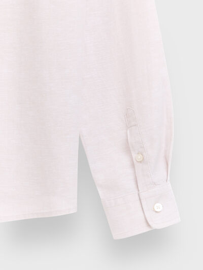 CAMISA LINO MAO KIDS BEIGE