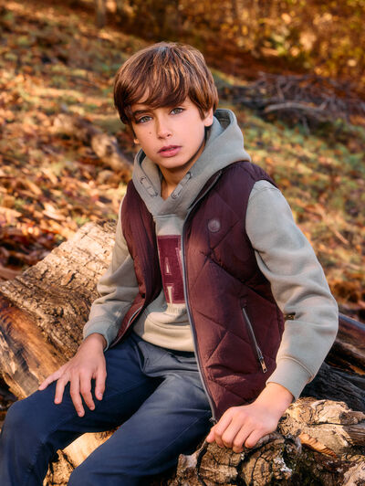 CHALECO MOBBY KIDS BURDEOS