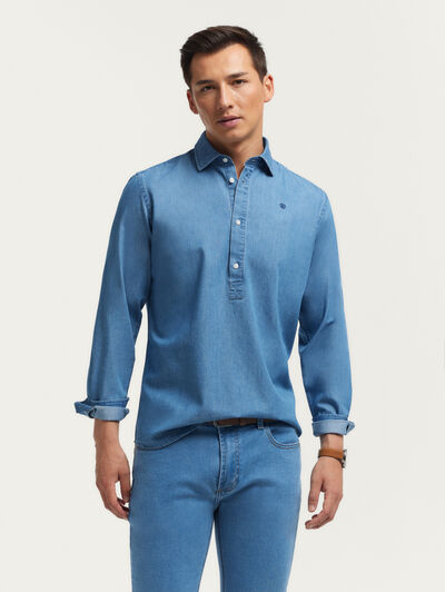 POLERA DENIM AZUL