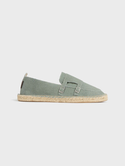 ESPADRILLES HEBILLAS CANVAS VERDE
