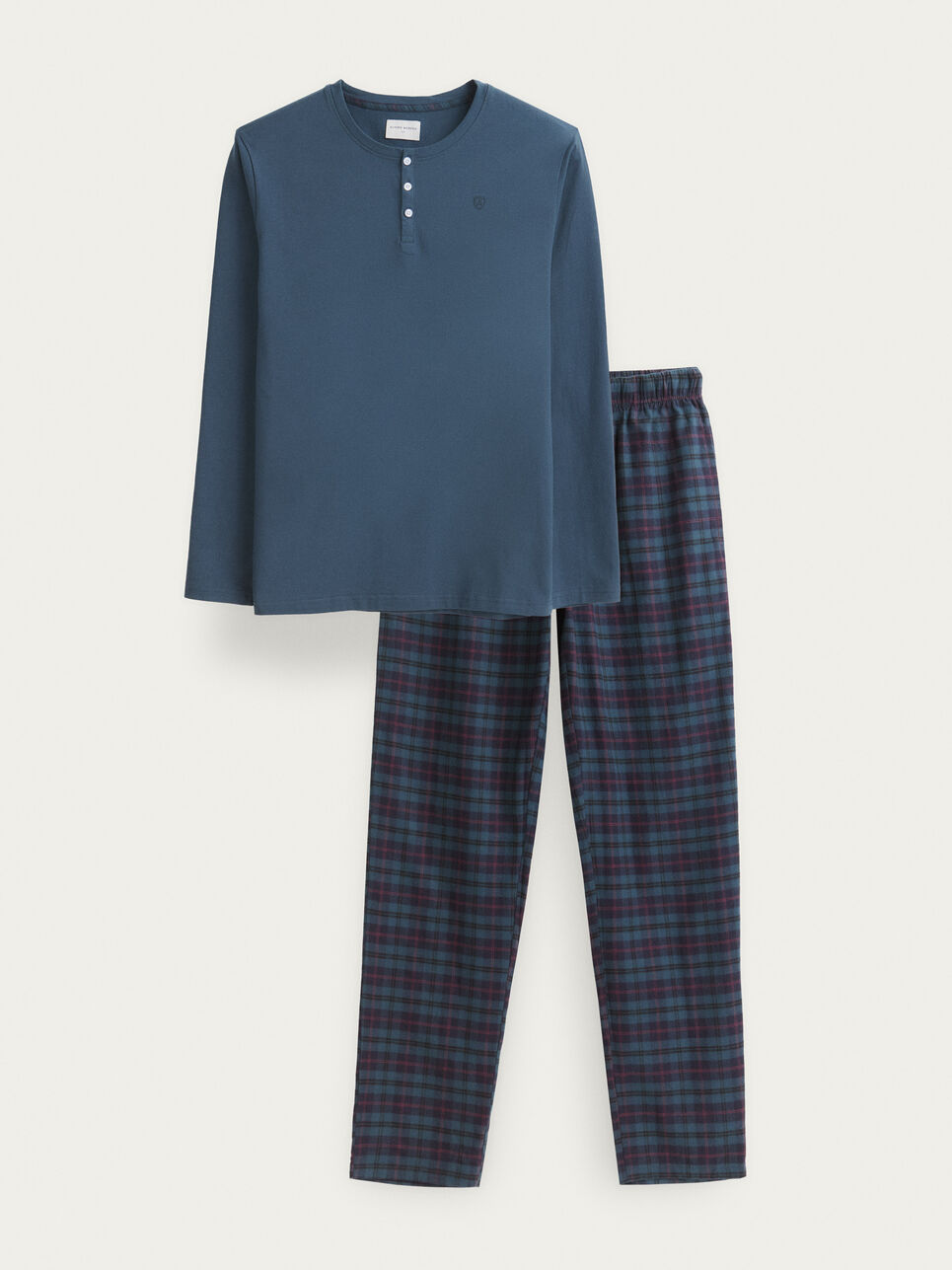 PIJAMA FRANELA CUADROS VERDE