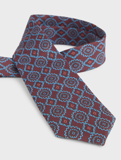 CORBATA PRINTED BURDEOS