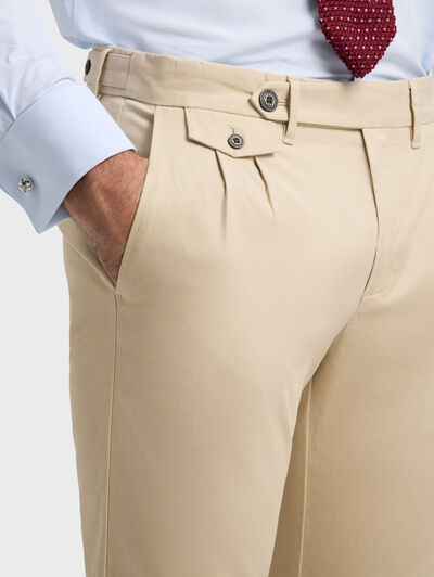 PANTALON CARROT BEIGE