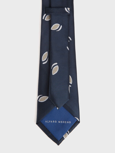 CORBATA JACQUARD MF AZUL MARINO