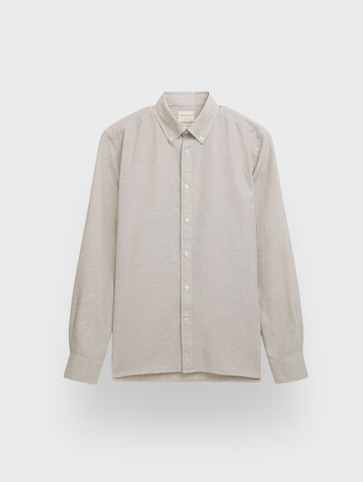 CAMISA LINO C.BOTON VERDE