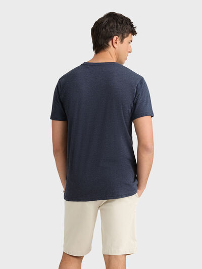 CAMISETA MELANGE AZUL MARINO