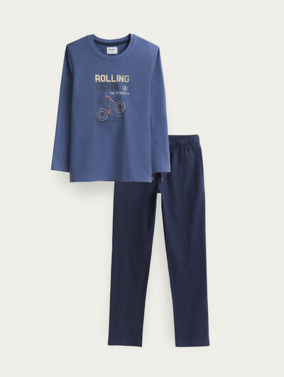 PIJAMA ROLLING KIDS AZUL