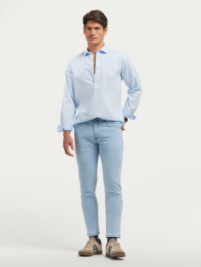 DENIM SLIM BASICO CELESTE