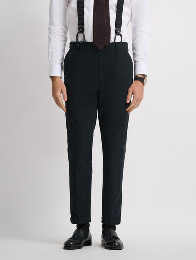 PANTALONES MICROPANA CRUZADA NEGRO