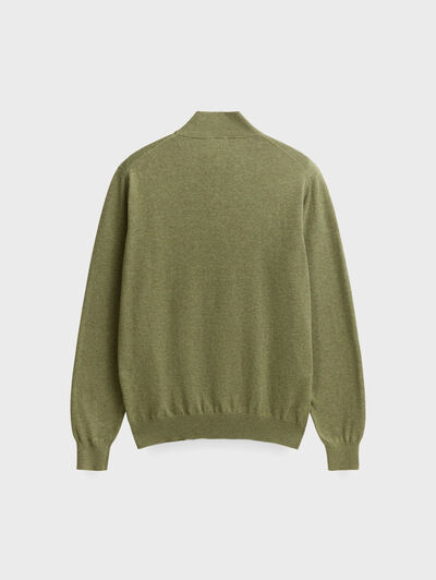 JERSEY BUTTON COLLAR VERDE