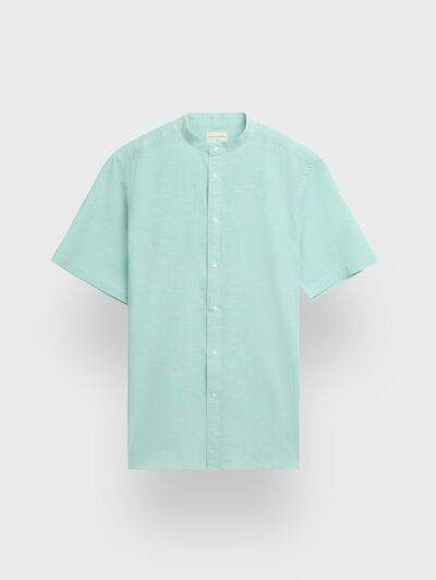 CAMISA LINO M.CORTA MAO VERDE