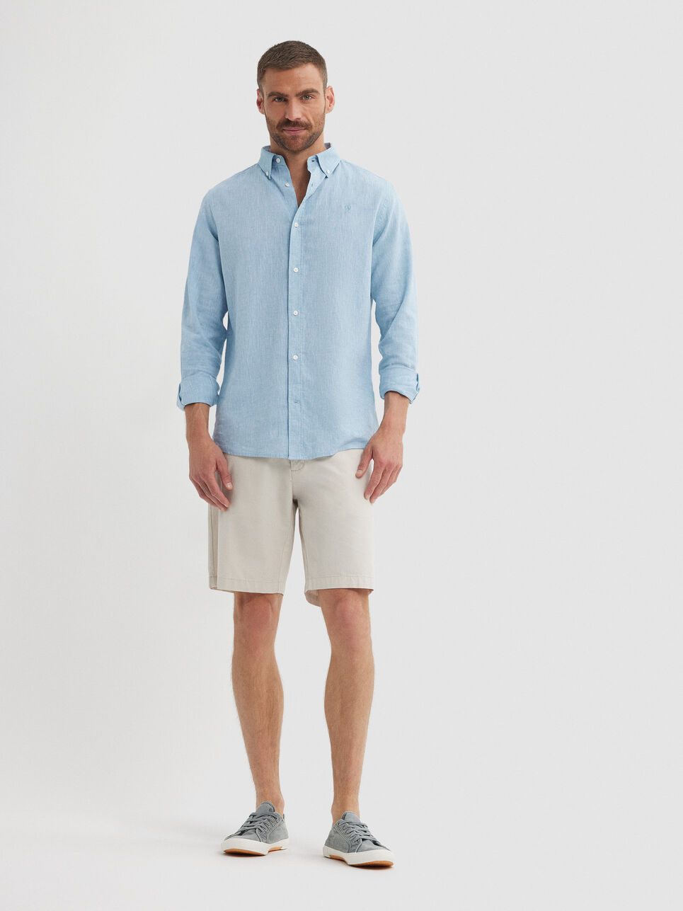 CAMISA LINO C. BOTON
