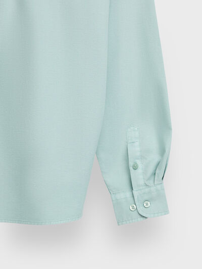 CAMISA OXFORD DYE KIDS VERDE AGUA