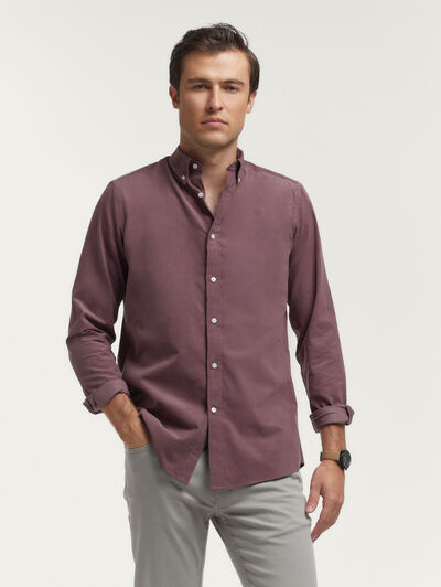 CAMISA MICROPANA B.DOWN BURDEOS