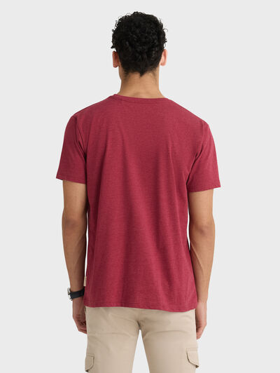 CAMISETA MELANGE BURDEOS