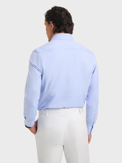 CAMISA ROMA HERRINGBONE AZUL