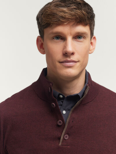 JERSEY BUTTON COLLAR BURDEOS
