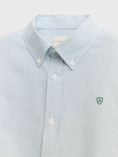 CAMISA OXFORD MIL RAYAS VERDE