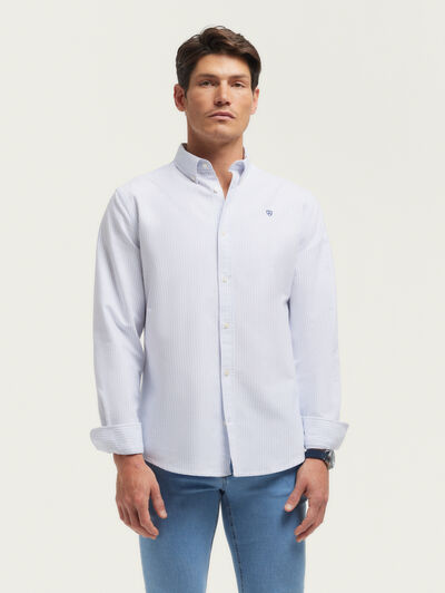 CAMISA OXFORD ASTON CELESTE
