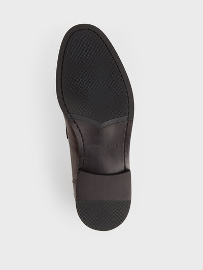 MOCASIN PIEL ANTIFAZ MARR&Oacute;N