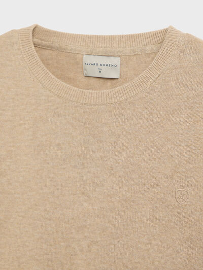 JERSEY ROUND NECK BEIGE