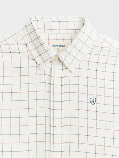 CAMISA FLANNEL CHECKS KIDS BEIGE