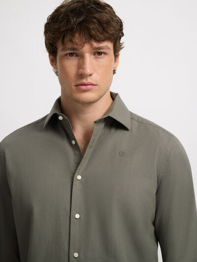 CAMISA TWILL PEACH VERDE