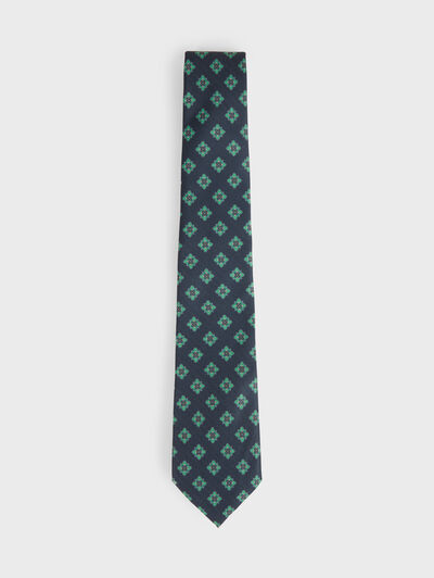 CORBATA PRINTED AZUL MARINO